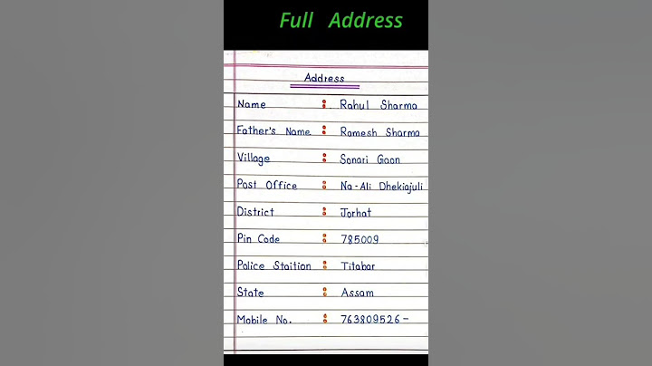 Full Address #youtubeshorts