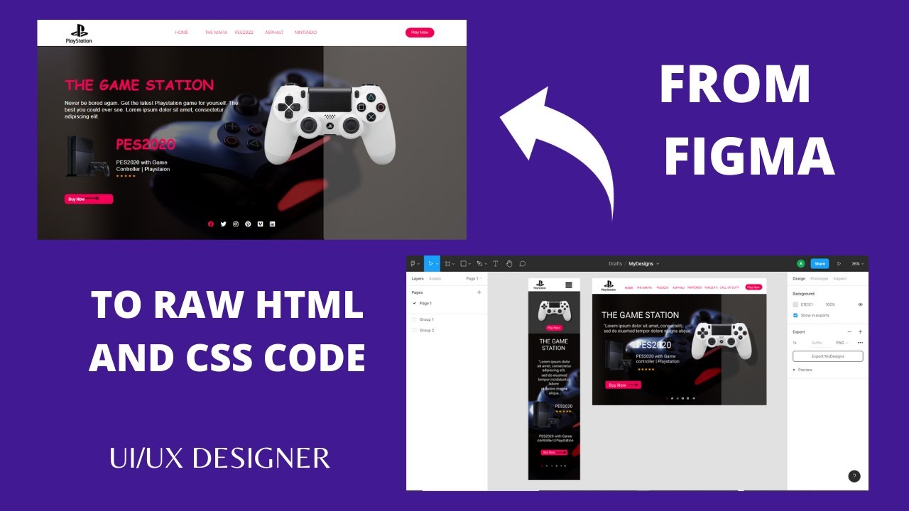 From Figma Design To HTML AND CSS | UI/UX Website Designer - YouTube