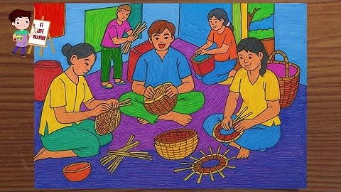 Cách vẽ bố cục trong tranh sinh hoạt | Vẻ đẹp người lao động trong sáng tạo mĩ thuật P6