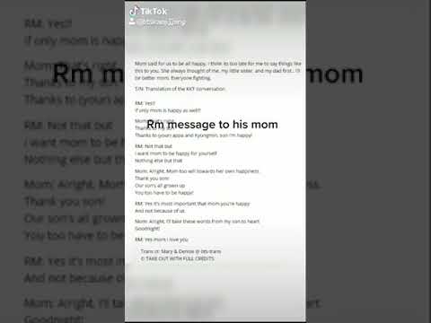 Rm message to his mom