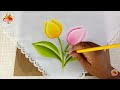 Pintura En Tela Para Principiantes / Como Pintar Tulipanes / How To Paint Tulips