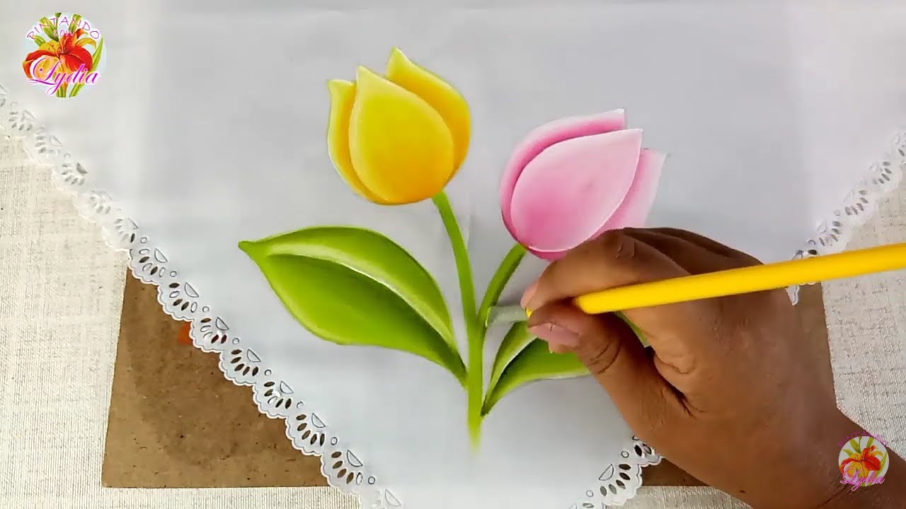 Pintura En Tela Principiantes Para Pintar Flores - YouTube