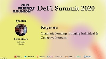 Keynote by Scoot Moore (Gitcoin): Quadratic Funding: Bridging Individual & Collective Interests