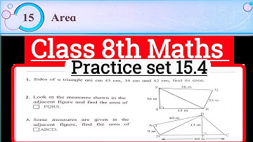 class 8 maths practice set 15 .4 | Chapter no 15 Area | Maharashtra State board | practice set 15.4