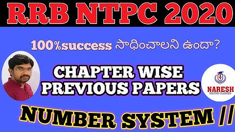 NUMBERSYSTEM 2:: Chapterwise previous papers:: NARESHsir classes