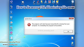 How to fix msvcp140.dll missing file error || Zeudy Free