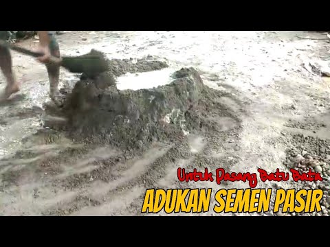 Cara Membuat  Adonan Semen Untuk Pasangan Batu  Bata  YouTube