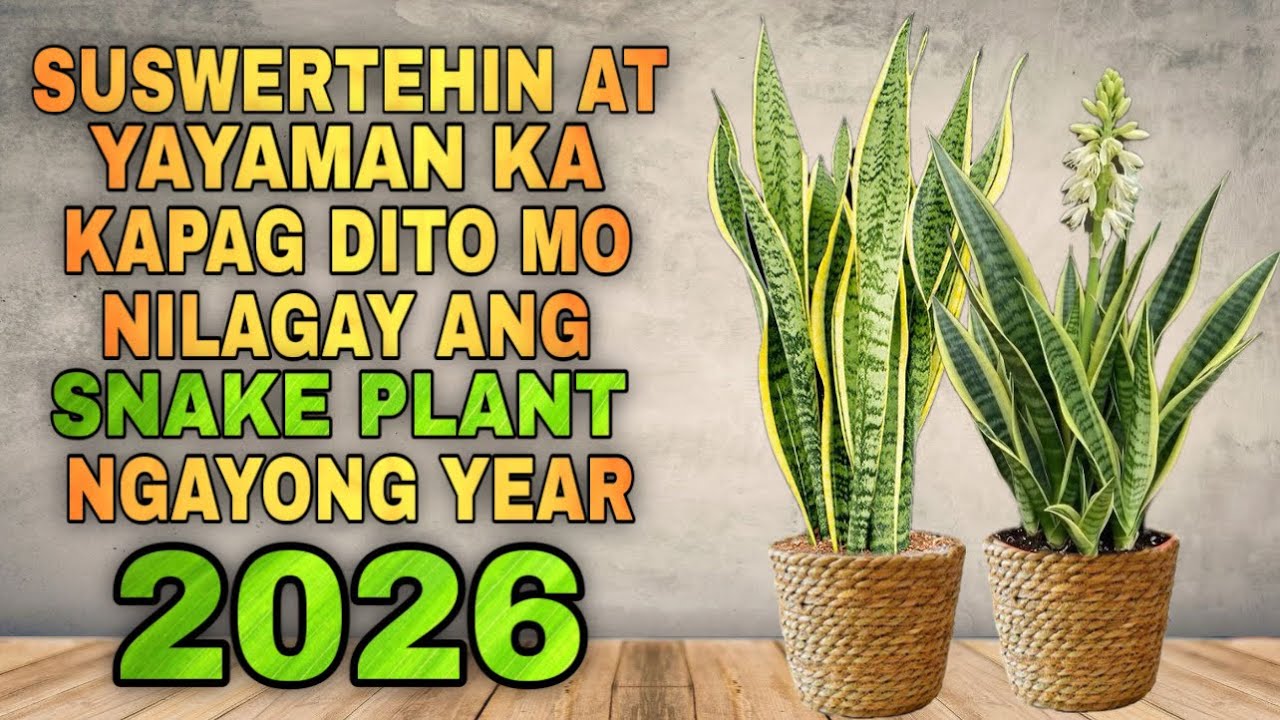 DITO ILAGAY ANG SNAKE PLANT NGAYONG YEAR 2026 PARA SA SWERTE AT YAMAN - LUCKY PLANT 2026