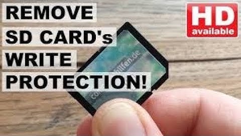 How to remove Write Protect from SD card or USB with Registry Editor in windows ...