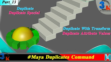 Duplicate Command In Maya | Duplicate With Transform  Maya | Duplicate Attribute Values