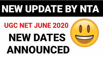 UGC NET JUNE 2020 POSTPONED || NTA LATEST UPDATE