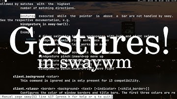Swaywm now has gestures!
