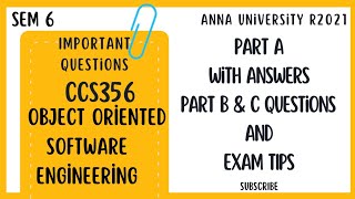 CCS356 Object Oriented Software Engineering