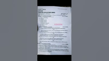 Computer Applications (DBMS) 4th sem question paper 2024 #shortsfeed #kashmiruniversity