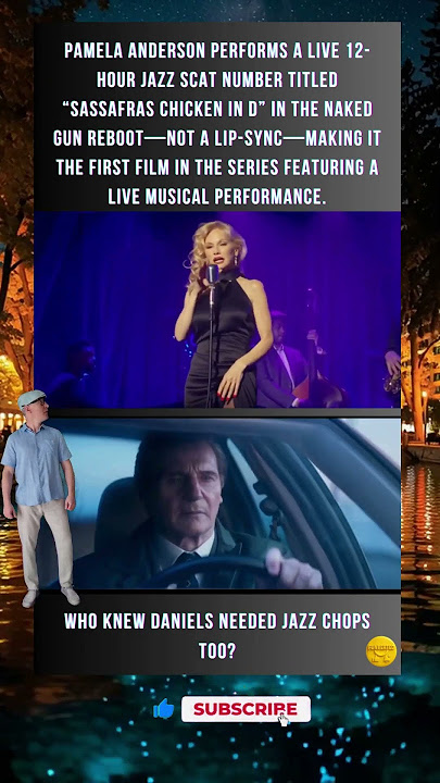 Pamela Anderson performs a live 12-hour jazz scat number titled “Sassafras Chicken in D” in The Nake