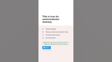 This is true for semiconductor memory | Computer Memory in English by MCQDump