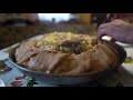 Traditional Chuvash meat pie - Huplu. ASMR village life