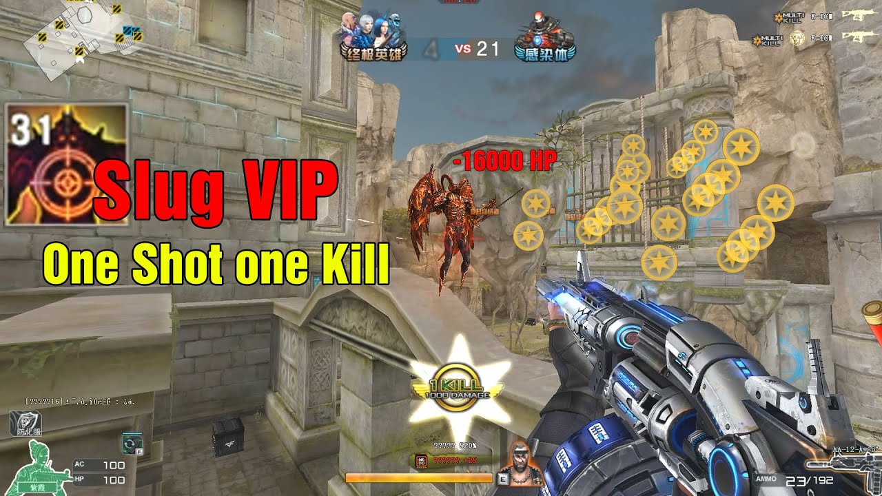 garena fps Update New ShotGun Slug VIP Sốc Dame 1 Viên Bay Màu Zombie - Rùa Ngáo