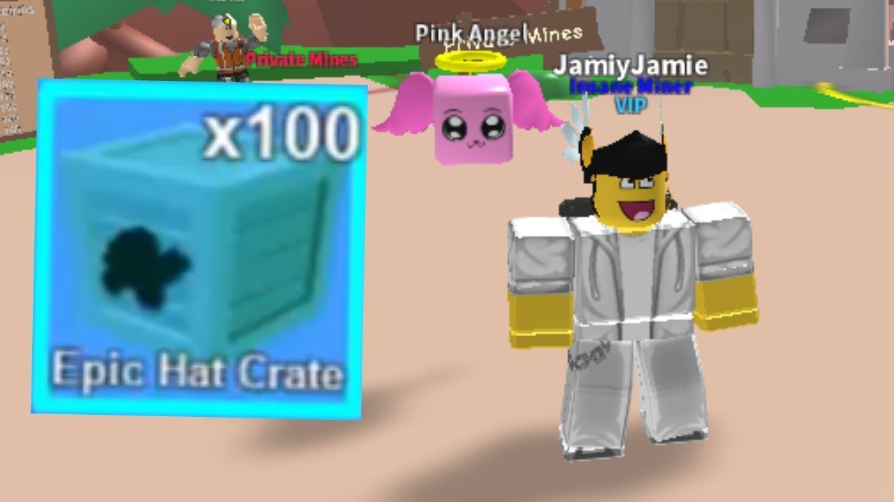 Buying 100 New Epic Hat Crates Mining Simulator Youtube - mining simulator code legendary hat crate roblox youtube