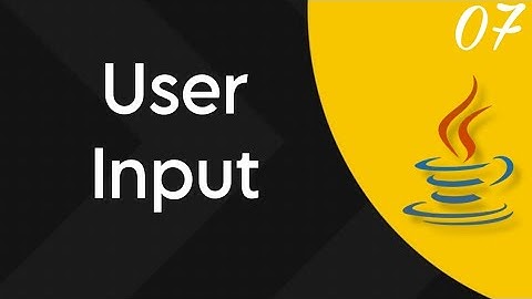 #7 Get Input from user in #java