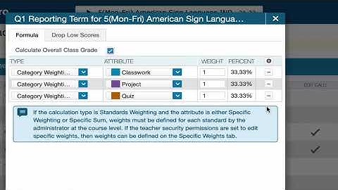 How to Add Category Weights - PowerTeacher Pro