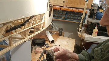 Piper Cub 1/4 scale Installing control wires by Verdi Gilbertson