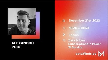 20221221 - Data Driven Subscriptions in Power BI (Alexandru Puiu)
