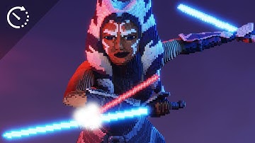 Ahsoka Tano Built in Minecraft | How I Build Large Organics