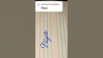 Niya name ✨ #shortvideo #handwriting #drawingwithkhushi