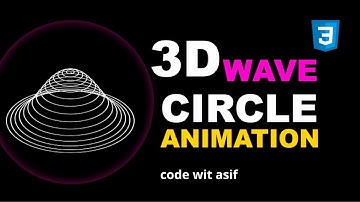 Remake | CSS 3D Wavy Circle Loader Animation Effects | Aniamtions