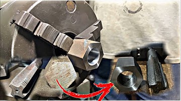 Making nut on lathe machine #ghaniengineeringwork