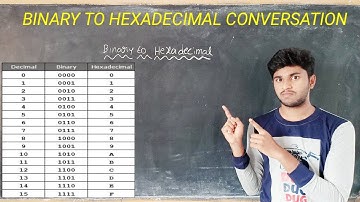 Binary to hexadecimal conversation in telugu by Groot Tom