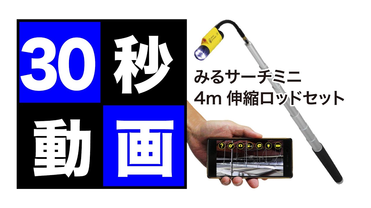 DENSAN CMS-SET-A みるサーチミニ 4m伸縮ロッドセット【送料無料】