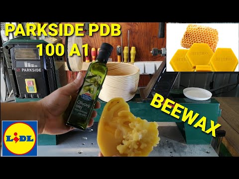 Parkside sústruh PDB 100 A 1 ako vyrobiť pastu zo včelieho vosku how to make beeswax paste  časť 3