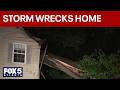 Severe storm topples tree onto home; residents displaced | FOX 5 News