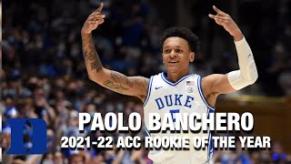 Duke's Paolo Banchero Named 2021-22 ACC Men's Basketball Rookie Of The Year