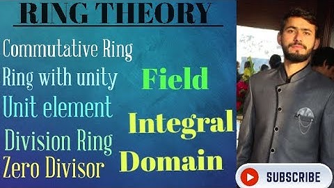 Ring Theory,  Unit Element,  Division Ring, Field,  Zero Divisor,  Integral Domain
