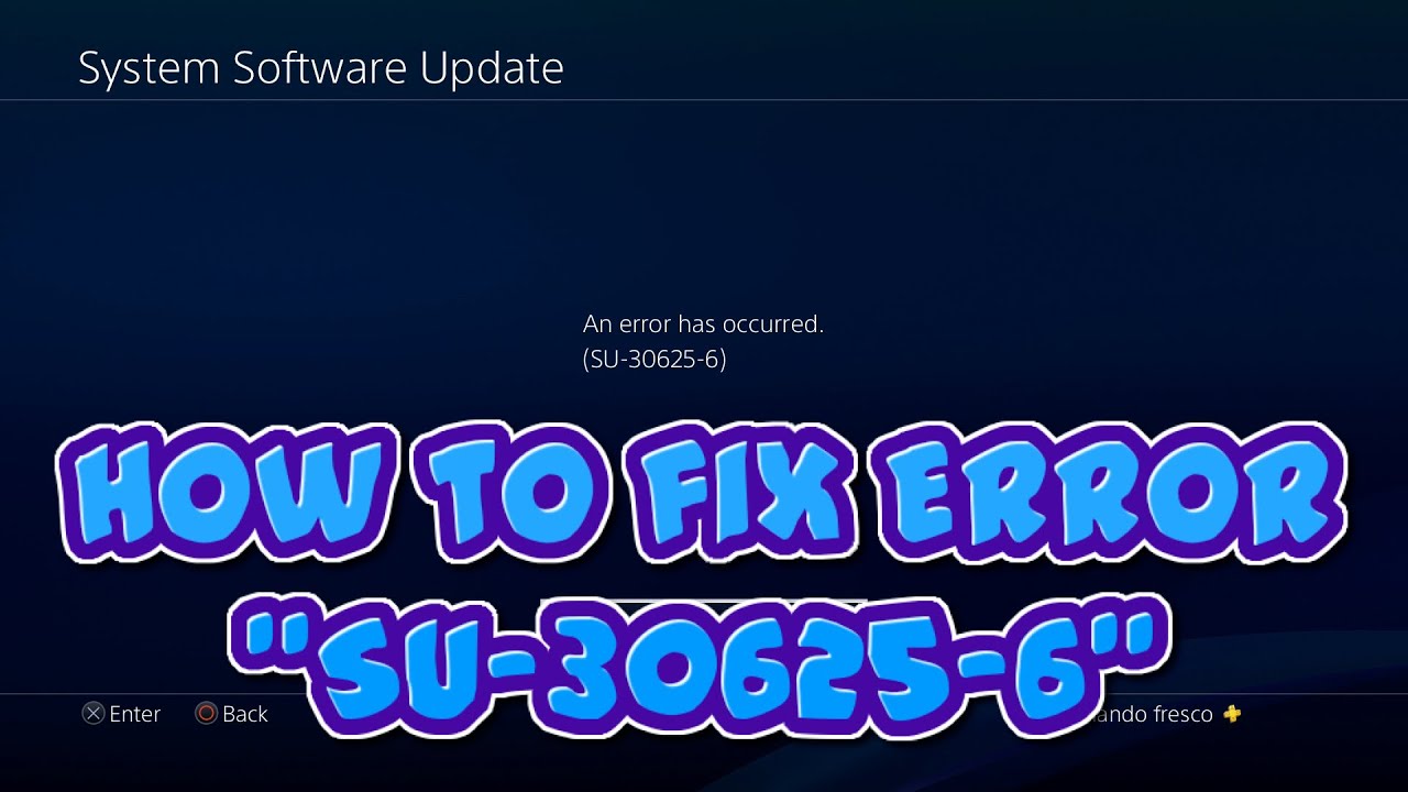 How to fix Error SU 306256 Update File Corrupted (ps4) YouTube