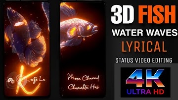 3D Fish in Water wave Glowing effect lyrical video editing||alight motion edit|node video editing