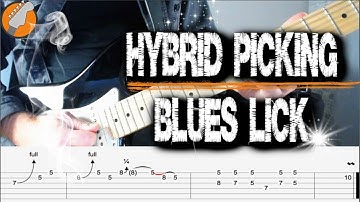 Hybrid Picking Lick Lesson  (Funky Blues Lick with Tabs!)