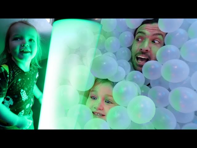 HiDE N SEEK with a TWiST!!  the ultimate Ball Pit & Play Place game with Niko Mom & Dad! family fun class=