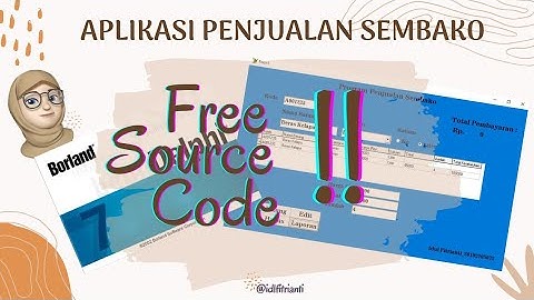 👩‍💻 Program Penjualan Sembako | Delphi 7 📌