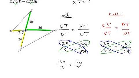 Finding the missing side given similar triangles with common vertex