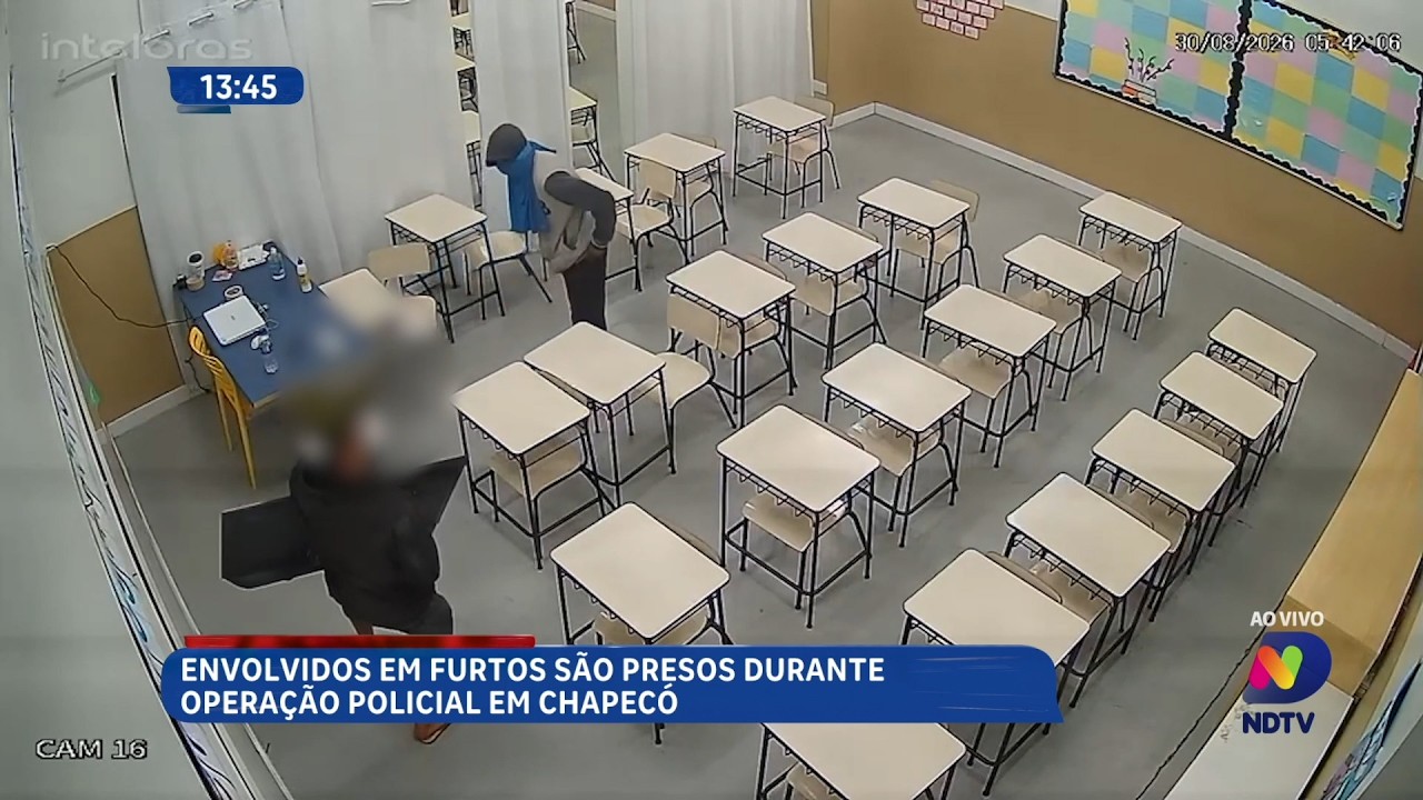 Envolvidos em furtos são presos durante operação policial em Chapecó