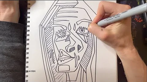 Art With Kendra: How to draw a cubist self portrait