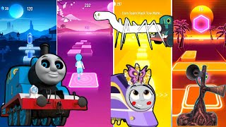 💥💥💥 Thomas the Train Cartoon 🆚 Thomas Train mix 🆚 Spider Thomas 🆚 Siren Head Tiles EDM Rush