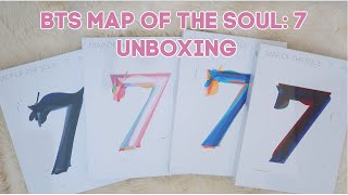 UNBOXING | MAP OF THE SOUL: 7 | ALL 4 VERSIONS (PHOTOCARD REACTIONS CONCEPT BOOK FLIP THROUGH)