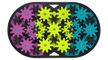 Gear Enigma - intersecting circles puzzle  with gears