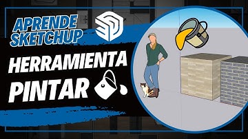 ✅ Tutorial SketchUp ▶ HERRAMIENTA PINTAR - (Aplica Texturas y Colores)
