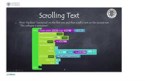 65/74 IoT MOOC Part I: Programming Example. Scrolling Text